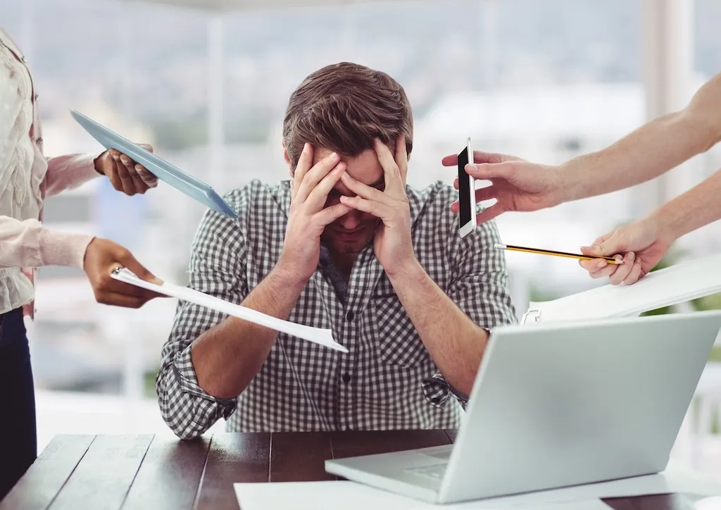 A frustrated employee