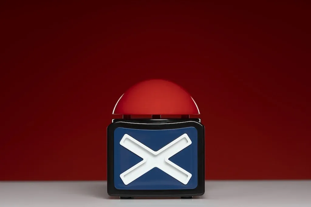  Buzzer with cross symbol and red background