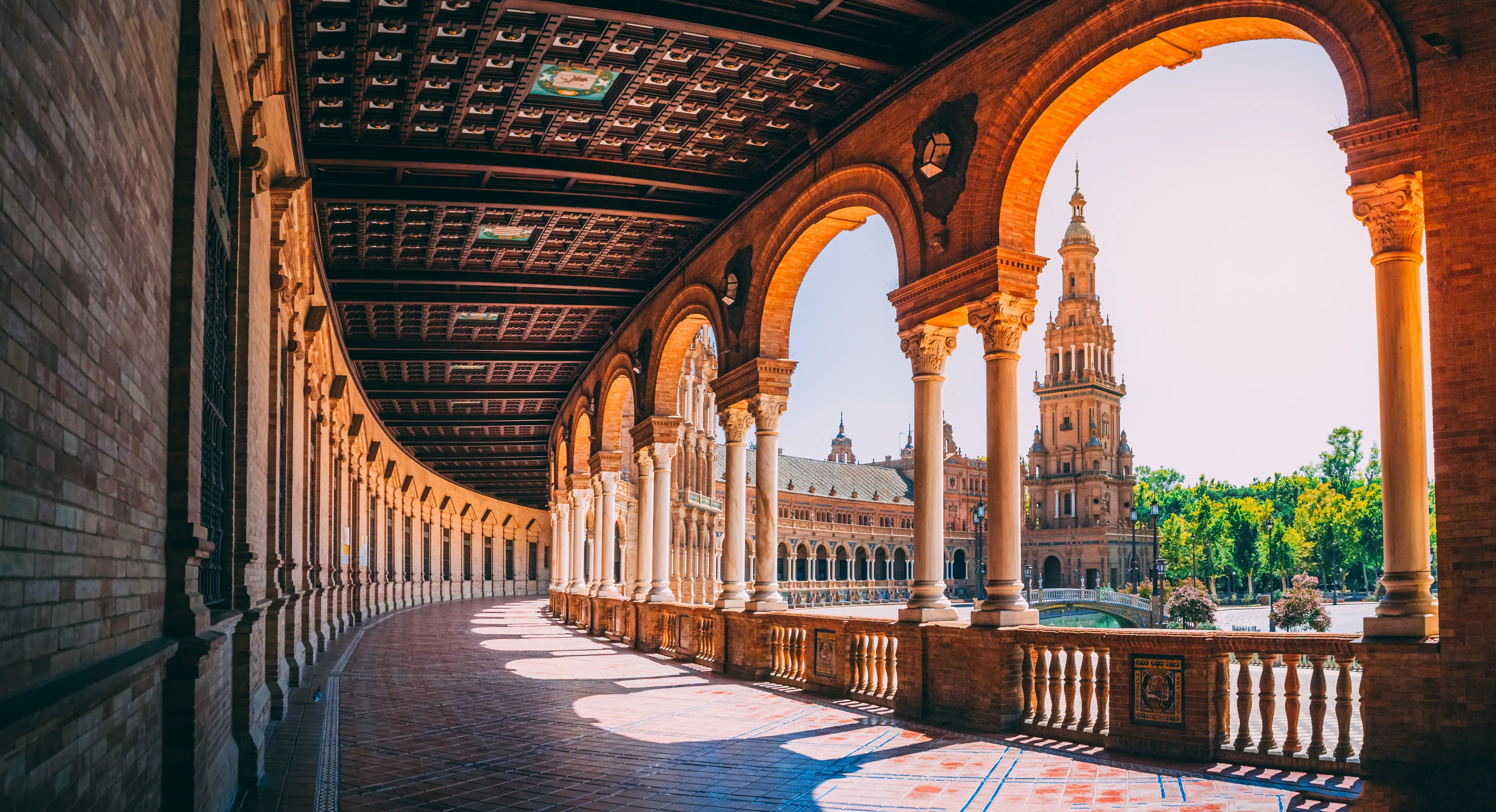Plaza de Espana in Seville in Spain